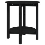 vidaXL Măsuță de cafea, negru, Ø 55x60 cm, lemn masiv de pin