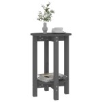 vidaXL Măsuță de cafea, gri, Ø 40x60 cm, lemn masiv de pin vidaXL Măsuță de cafea, gri, Ø 40x60 cm, lemn masiv de pin