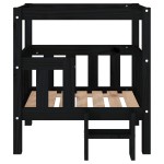 vidaXL Pat pentru câini, negru, 65,5x43x70 cm, lemn masiv de pin vidaXL Pat pentru câini, negru, 65,5x43x70 cm, lemn masiv de pin