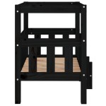 vidaXL Pat pentru câini, negru, 65,5x43x70 cm, lemn masiv de pin vidaXL Pat pentru câini, negru, 65,5x43x70 cm, lemn masiv de pin