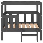 vidaXL Pat pentru câini, gri, 75,5x63,5x70 cm, lemn masiv de pin vidaXL Pat pentru câini, gri, 75,5x63,5x70 cm, lemn masiv de pin