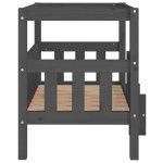 vidaXL Pat pentru câini, gri, 75,5x63,5x70 cm, lemn masiv de pin vidaXL Pat pentru câini, gri, 75,5x63,5x70 cm, lemn masiv de pin
