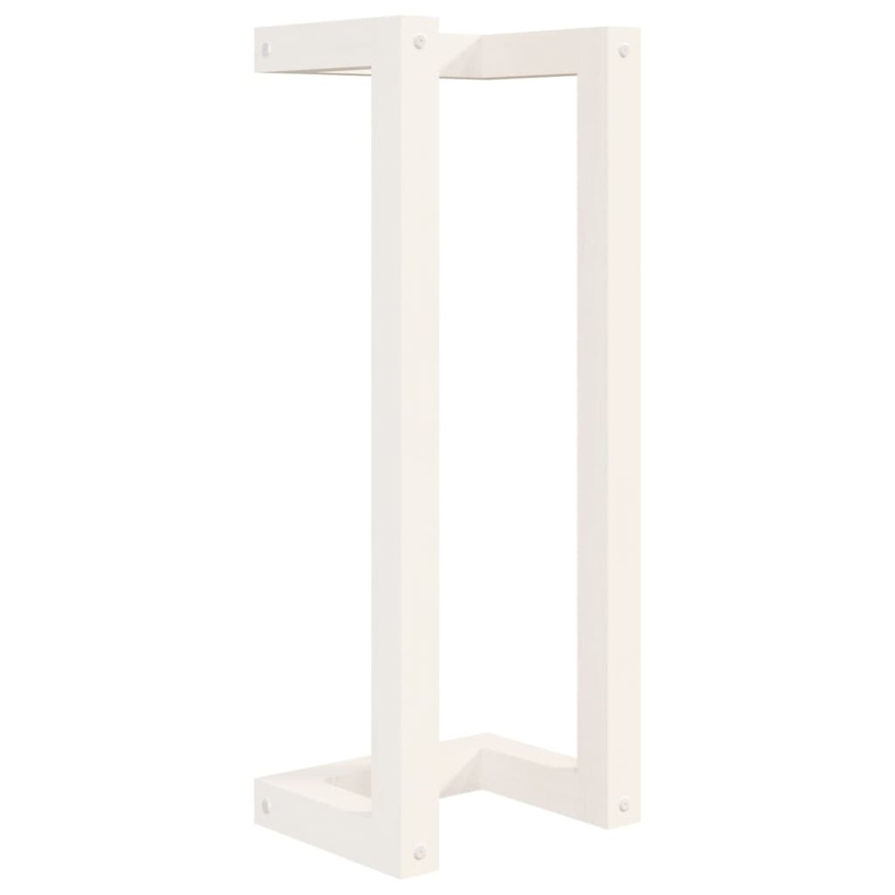 vidaXL Suport pentru prosoape, alb, 23x18x60 cm, lemn masiv de pin