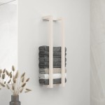 vidaXL Suport pentru prosoape, alb, 23x18x90 cm, lemn masiv de pin vidaXL Suport pentru prosoape, alb, 23x18x90 cm, lemn masiv de pin