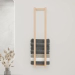 vidaXL Suport pentru prosoape, 23x18x110 cm, lemn masiv de pin vidaXL Suport pentru prosoape, 23x18x110 cm, lemn masiv de pin