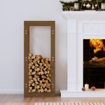 vidaXL Rastel lemne de foc, maro miere, 41x25x100 cm, lemn masiv pin vidaXL Rastel lemne de foc, maro miere, 41x25x100 cm, lemn masiv pin