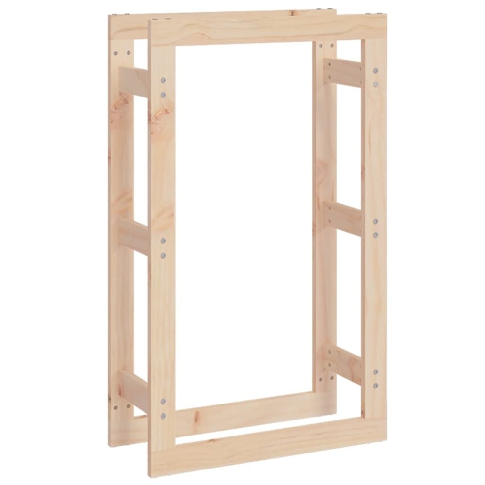 vidaXL Rastel pentru lemne de foc, 60x25x100 cm, lemn masiv pin