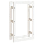vidaXL Rastel pentru lemne de foc, alb, 60x25x100 cm, lemn masiv pin vidaXL Rastel pentru lemne de foc, alb, 60x25x100 cm, lemn masiv pin