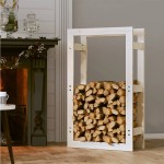 vidaXL Rastel pentru lemne de foc, alb, 60x25x100 cm, lemn masiv pin vidaXL Rastel pentru lemne de foc, alb, 60x25x100 cm, lemn masiv pin