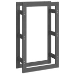 vidaXL Rastel pentru lemne de foc, gri, 60x25x100 cm, lemn masiv pin vidaXL Rastel pentru lemne de foc, gri, 60x25x100 cm, lemn masiv pin