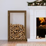 vidaXL Rastel lemne de foc, maro miere, 60x25x100 cm, lemn masiv pin vidaXL Rastel lemne de foc, maro miere, 60x25x100 cm, lemn masiv pin