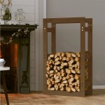 vidaXL Rastel lemne de foc, maro miere, 60x25x100 cm, lemn masiv pin vidaXL Rastel lemne de foc, maro miere, 60x25x100 cm, lemn masiv pin