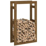 vidaXL Rastel lemne de foc, maro miere, 60x25x100 cm, lemn masiv pin vidaXL Rastel lemne de foc, maro miere, 60x25x100 cm, lemn masiv pin