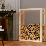 vidaXL Rastel pentru lemne de foc, 80x25x100 cm, lemn masiv pin vidaXL Rastel pentru lemne de foc, 80x25x100 cm, lemn masiv pin