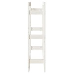 vidaXL Rastel pentru lemne de foc, alb, 80x25x100 cm, lemn masiv pin vidaXL Rastel pentru lemne de foc, alb, 80x25x100 cm, lemn masiv pin