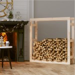 vidaXL Rastel pentru lemne de foc, 100x25x100 cm, lemn masiv pin vidaXL Rastel pentru lemne de foc, 100x25x100 cm, lemn masiv pin