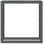 vidaXL Rastel pentru lemne de foc, gri, 100x25x100 cm, lemn masiv pin vidaXL Rastel pentru lemne de foc, gri, 100x25x100 cm, lemn masiv pin