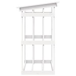 vidaXL Rastel pentru lemne de foc, alb, 108x64,5x109cm, lemn masiv pin