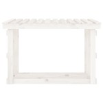 vidaXL Rastel pentru lemne de foc, alb, 108x64,5x77 cm, lemn masiv pin vidaXL Rastel pentru lemne de foc, alb, 108x64,5x77 cm, lemn masiv pin