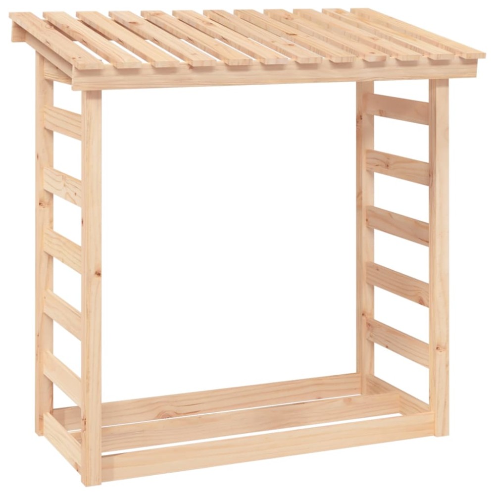 vidaXL Rastel pentru lemne de foc, 108x64,5x110 cm, lemn masiv pin