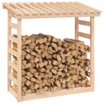 vidaXL Rastel pentru lemne de foc, 108x64,5x110 cm, lemn masiv pin vidaXL Rastel pentru lemne de foc, 108x64,5x110 cm, lemn masiv pin