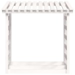 vidaXL Rastel pentru lemne de foc, alb, 108x64,5x110cm, lemn masiv pin vidaXL Rastel pentru lemne de foc, alb, 108x64,5x110cm, lemn masiv pin