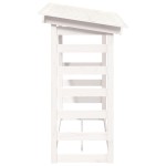 vidaXL Rastel pentru lemne de foc, alb, 108x64,5x110cm, lemn masiv pin vidaXL Rastel pentru lemne de foc, alb, 108x64,5x110cm, lemn masiv pin