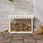 vidaXL Rastel pentru lemne de foc, alb, 108x64,5x78 cm, lemn masiv pin vidaXL Rastel pentru lemne de foc, alb, 108x64,5x78 cm, lemn masiv pin