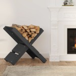 vidaXL Suport pentru bușteni gri 47x39,5x48 cm lemn masiv de pin