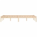 vidaXL Cadru de pat fără saltea, 137x190 cm, lemn masiv pin complet vidaXL Cadru de pat fără saltea, 137x190 cm, lemn masiv pin complet