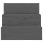 vidaXL Scară animale de companie, gri, 40x37,5x35 cm, lemn masiv pin