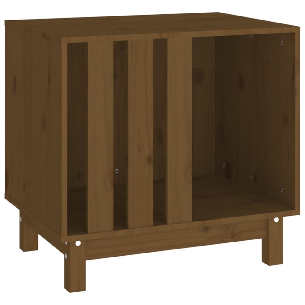 vidaXL Casă pentru câini, maro miere, 60x45x57 cm, lemn masiv de pin