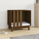 vidaXL Casă pentru câini, maro miere, 60x45x57 cm, lemn masiv de pin vidaXL Casă pentru câini, maro miere, 60x45x57 cm, lemn masiv de pin