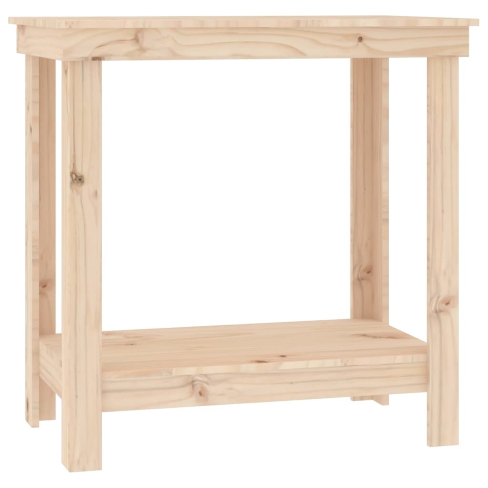 vidaXL Banc de lucru, 80x50x80 cm, lemn masiv pin