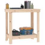 vidaXL Banc de lucru, 80x50x80 cm, lemn masiv pin vidaXL Banc de lucru, 80x50x80 cm, lemn masiv pin
