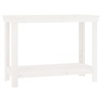 vidaXL Banc de lucru, alb, 110x50x80 cm, lemn masiv pin vidaXL Banc de lucru, alb, 110x50x80 cm, lemn masiv pin