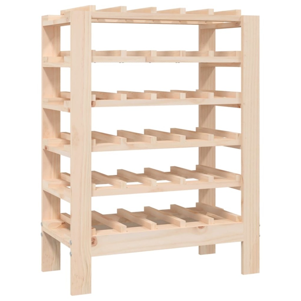 vidaXL Suport de vinuri, 61,5x30x82 cm, lemn masiv de pin