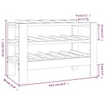 vidaXL Suport de vinuri, 61,5x30x42 cm, lemn masiv de pin vidaXL Suport de vinuri, 61,5x30x42 cm, lemn masiv de pin