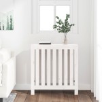 vidaXL Mască pentru calorifer, alb, 79,5x19x84 cm, lemn masiv de pin vidaXL Mască pentru calorifer, alb, 79,5x19x84 cm, lemn masiv de pin