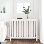 vidaXL Mască pentru calorifer, alb, 108,5x19x84 cm, lemn masiv de pin vidaXL Mască pentru calorifer, alb, 108,5x19x84 cm, lemn masiv de pin