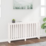 vidaXL Mască pentru calorifer, alb, 153x19x84 cm, lemn masiv de pin vidaXL Mască pentru calorifer, alb, 153x19x84 cm, lemn masiv de pin