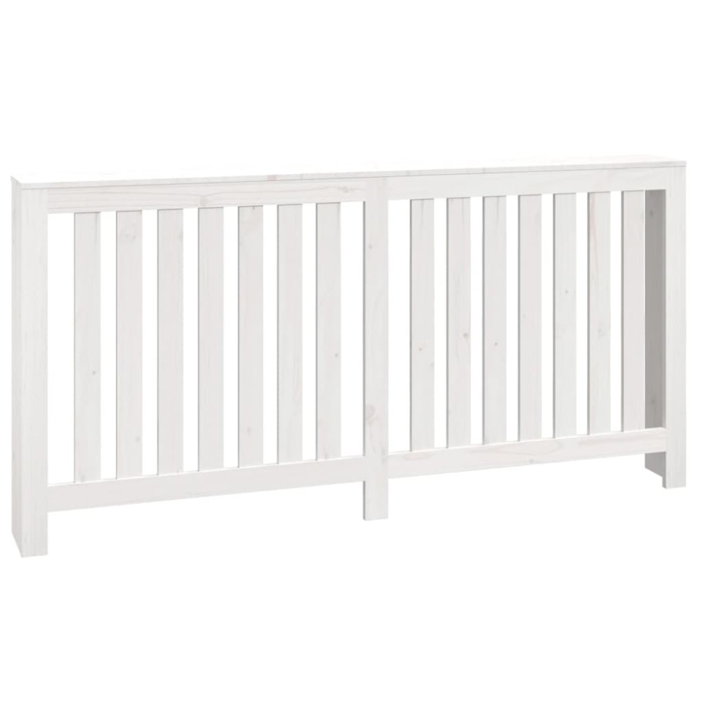 vidaXL Mască pentru calorifer, alb, 169x19x84 cm, lemn masiv de pin