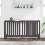 vidaXL Mască pentru calorifer, gri, 169x19x84 cm, lemn masiv de pin vidaXL Mască pentru calorifer, gri, 169x19x84 cm, lemn masiv de pin