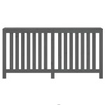 vidaXL Mască pentru calorifer, gri, 169x19x84 cm, lemn masiv de pin vidaXL Mască pentru calorifer, gri, 169x19x84 cm, lemn masiv de pin