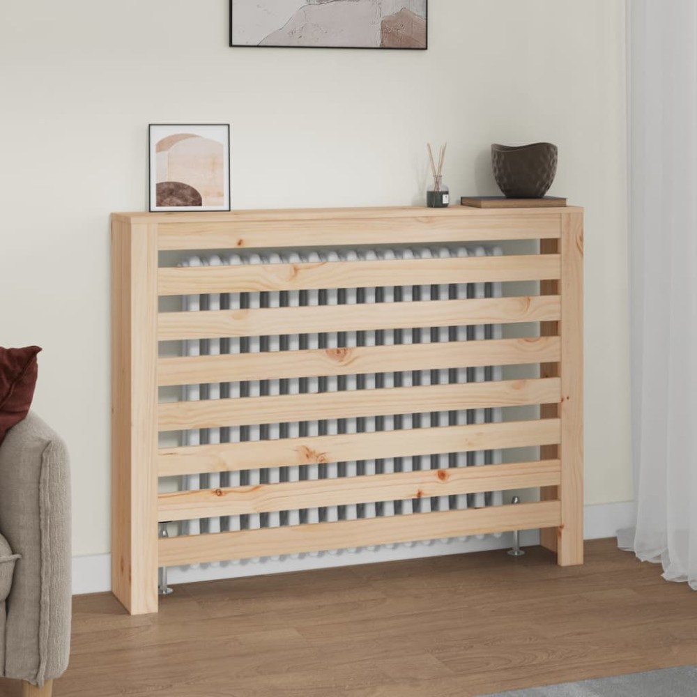 vidaXL Mască pentru calorifer, 108,5x19x84 cm, lemn masiv de pin