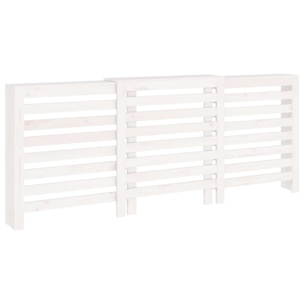 vidaXL Mască pentru calorifer, alb, 210x21x85 cm, lemn masiv de pin