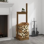 vidaXL Suport pentru bușteni maro miere 33,5x30x110 cm lemn masiv pin vidaXL Suport pentru bușteni maro miere 33,5x30x110 cm lemn masiv pin