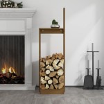 vidaXL Suport pentru bușteni maro miere 33,5x30x110 cm lemn masiv pin vidaXL Suport pentru bușteni maro miere 33,5x30x110 cm lemn masiv pin