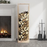 vidaXL Suport pentru bușteni, 33,5x30x110 cm, lemn masiv pin vidaXL Suport pentru bușteni, 33,5x30x110 cm, lemn masiv pin