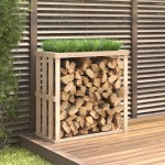 vidaXL Suport bușteni de exterior, 108x52x106 cm, lemn masiv pin vidaXL Suport bușteni de exterior, 108x52x106 cm, lemn masiv pin